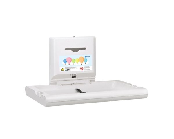 Stanowisko do przewijania niemowląt i małych dzieci, poziome, rozkładane, mocowane do ściany