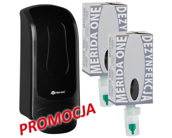 Dozownik mydła w pianie MERIDA ONE i 2 wkłady z mydłem MERIDA ONE SANITINAS DEZYNFEKCYJNYM