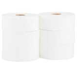 Papier toaletowy MERIDA TOP, biały, średnica 23 cm, długość 245 m, dwuwarstwowy, zgrzewka 6 szt., ECOLABEL