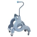 Wózek jednowiadrowy 15 l, z kuwetą 8 l, z prostą rączką, niebieski