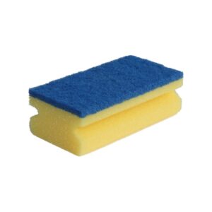 Zmywak profesjonalny ogólnego stosowania, pianka żółta, fibra niebieska, opakowanie 10 szt.