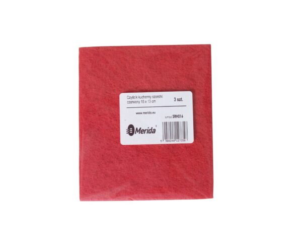 Czyścik kuchenny szorstki czerwony, 15 x 13 cm, paczka 3 szt. Czyścik kuchenny szorstki czerwony, 15 x 13 cm, paczka 3 szt.