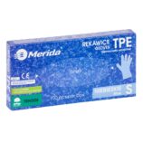 Rękawice elastomerowe TPE, niebieskie, rozmiar S, opakowanie 100 szt.