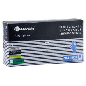 Rękawice winylowo - nitrylowe, niebieskie, rozmiar M, opakowanie 100 szt.