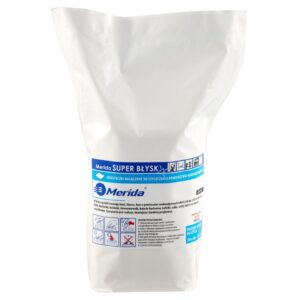 Chusteczki nasączone do czyszczenia powierzchni wodoodpornych MERIDA SUPER BŁYSK, wkład uzupełniający do tuby, rolka 15 m, 100 listków