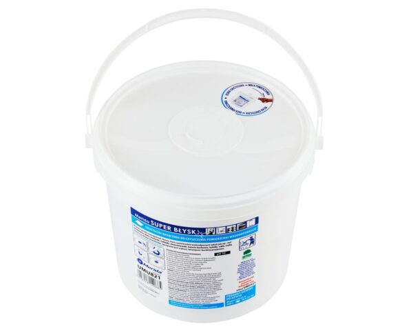 Chusteczki nasączone do czyszczenia powierzchni wodoodpornych MERIDA SUPER BŁYSK, wiadro 6 l, rolka 65 m, 260 listków Chusteczki nasączone do czyszczenia powierzchni wodoodpornych MERIDA SUPER BŁYSK, wiadro 6 l, rolka 65 m, 260 listków