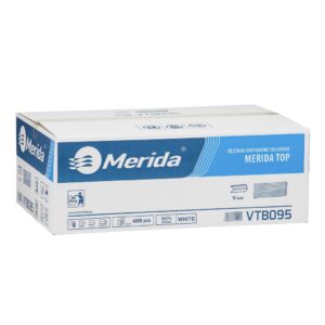 Ręczniki papierowe MERIDA TOP, białe, jednowarstwowe, 4000 szt.