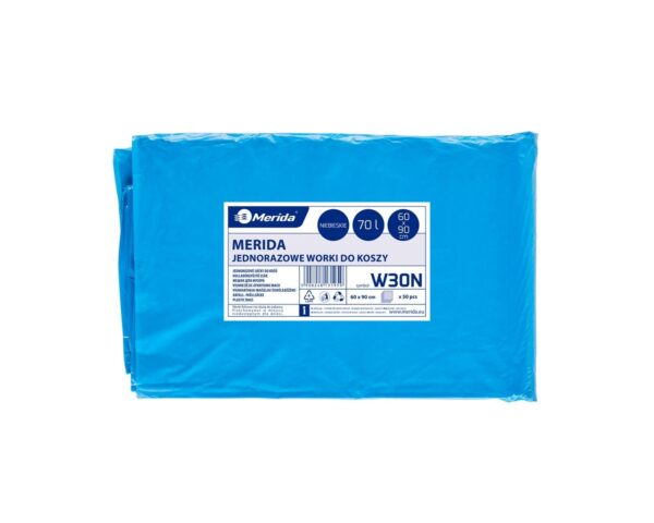 Worki na śmieci 70 l, MERIDA CLASSIC, niebieskie, 60x90 cm, paczka 50 szt. Worki na śmieci 70 l, MERIDA CLASSIC, niebieskie, 60x90 cm, paczka 50 szt.