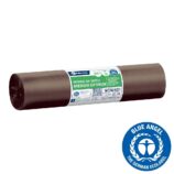 Worki na bioodpady 160 l, MERIDA OPTIMUM BLUE ANGEL, brązowe, 90x110 cm, rolka 25 szt.