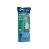 Worki na śmieci z taśmą ściągającą, zapachowe MERIDA TOP, pojemność 3-6 l, rolka 40 szt., BIAŁE, HDPE
