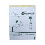 Worki na śmieci z taśmą ściągającą, zapachowe MERIDA TOP, pojemność 7-10 l, rolka 25 szt., BIAŁE, HDPE
